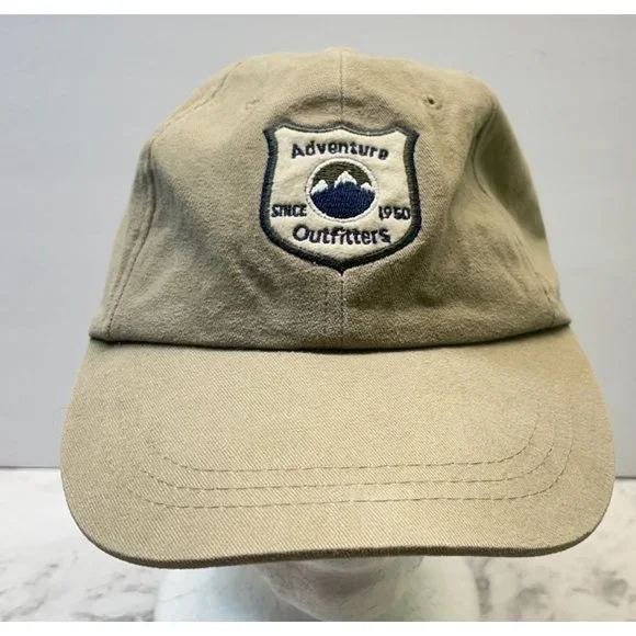 Adventure Outfitters Strapback Hat Tan Mountain Logo Since 1950 - Picture 9 of 9